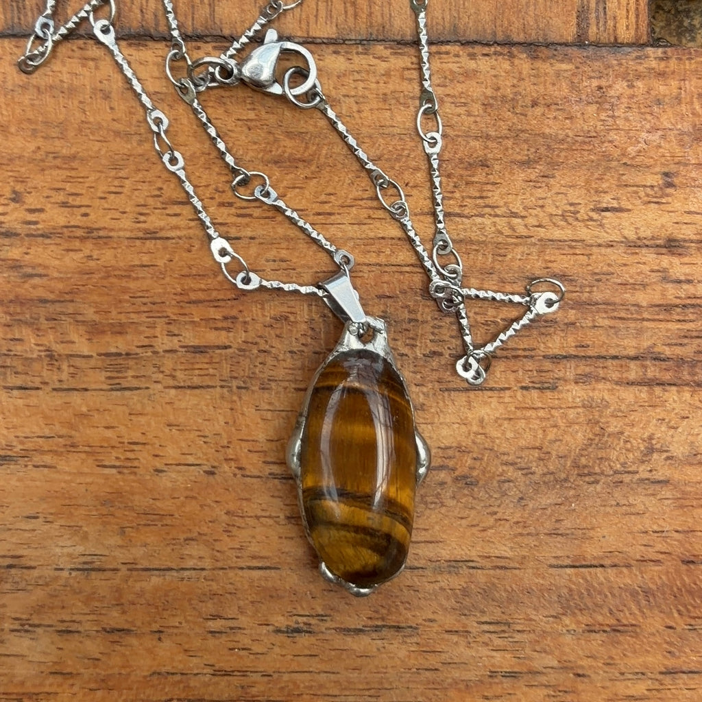 Tigers Eye Pendant Necklace