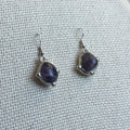 Dotted Amethyst Dangle Earrings
