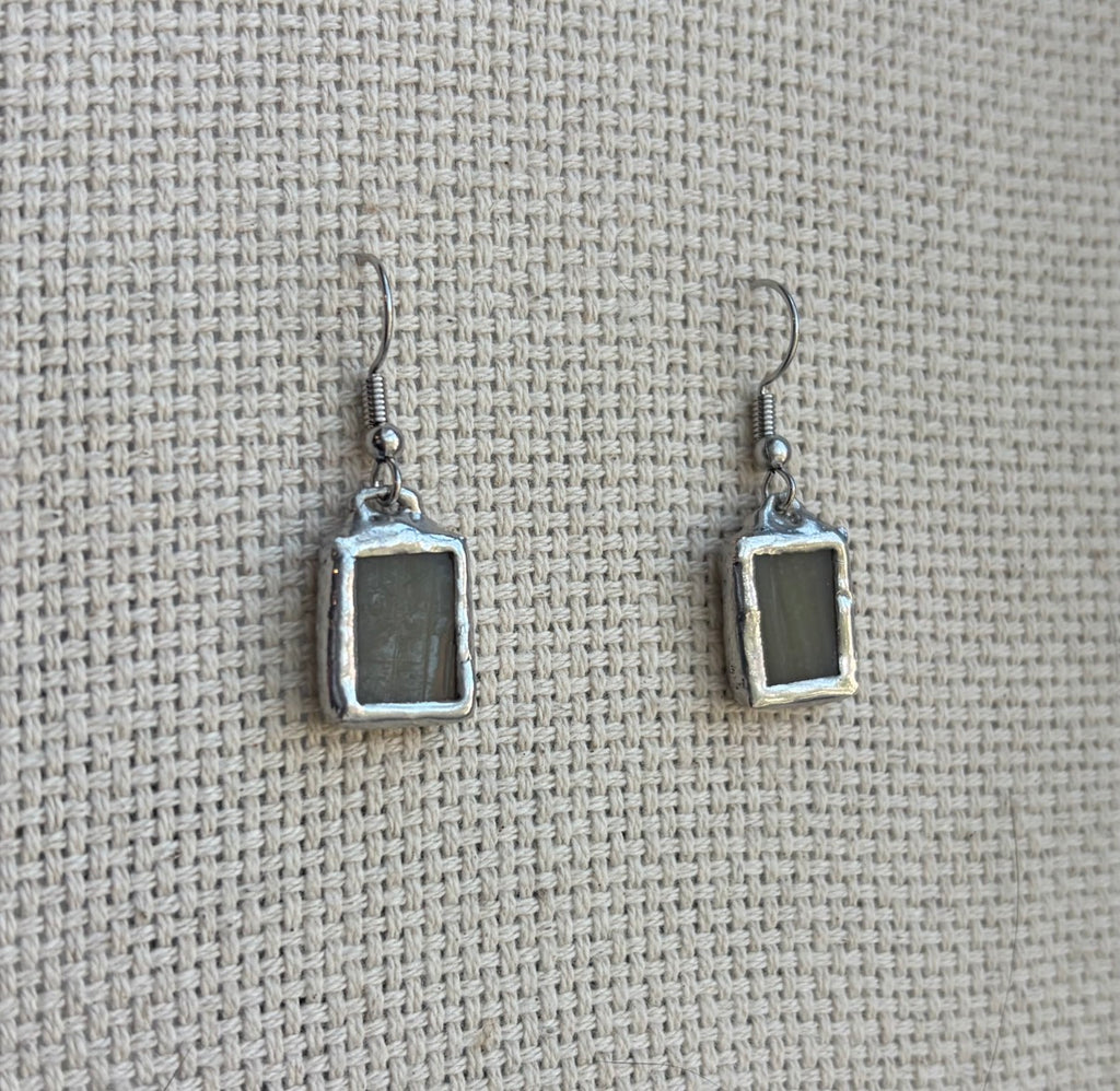 Green Dangle Earrings